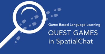 Engaging in a language learning quest game on SpatialChat