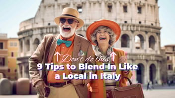 Infographic with tips on how to blend in like a local in Italy
