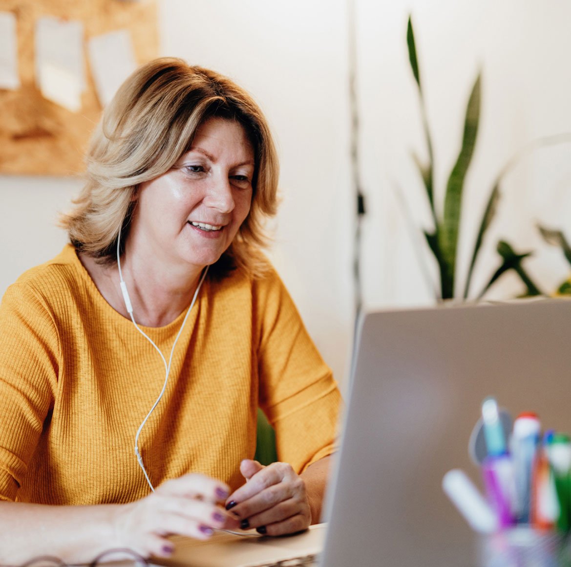 woman on zoom call